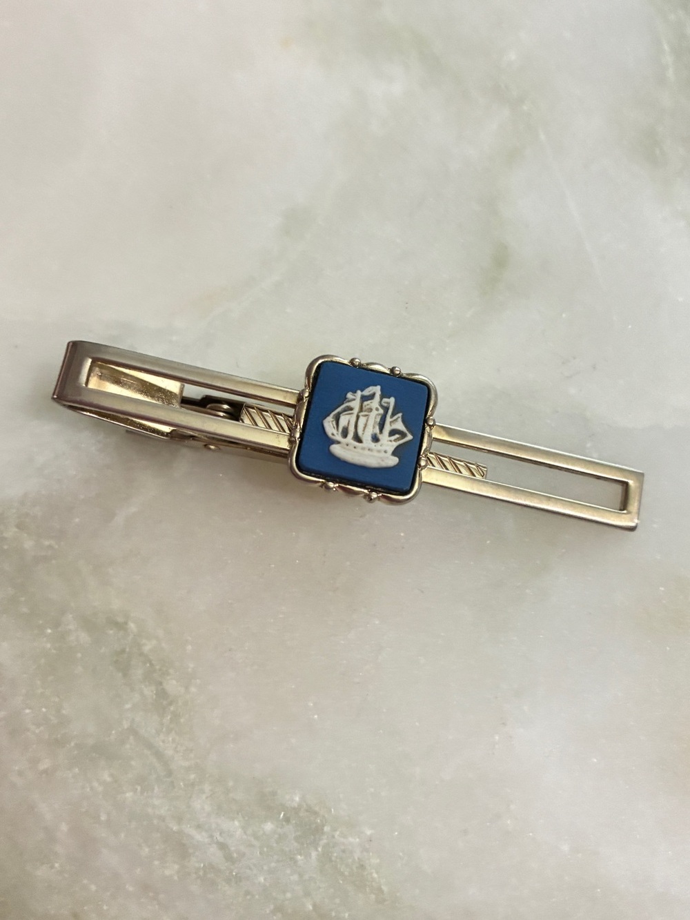 ⚓️ Wedgwood Vintage Tie Clip Ship Nautical